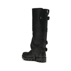 Black Calf Leather Bos Taurus Lace-Up Boots