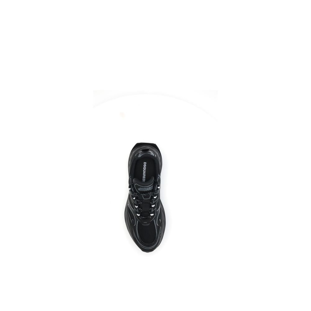 Black Calf Leather Bos Taurus Athletic Sneakers