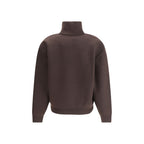 Brown Lamb Leather Sweatshirt