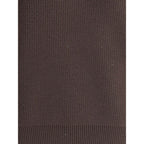 Brown Lamb Leather Sweatshirt