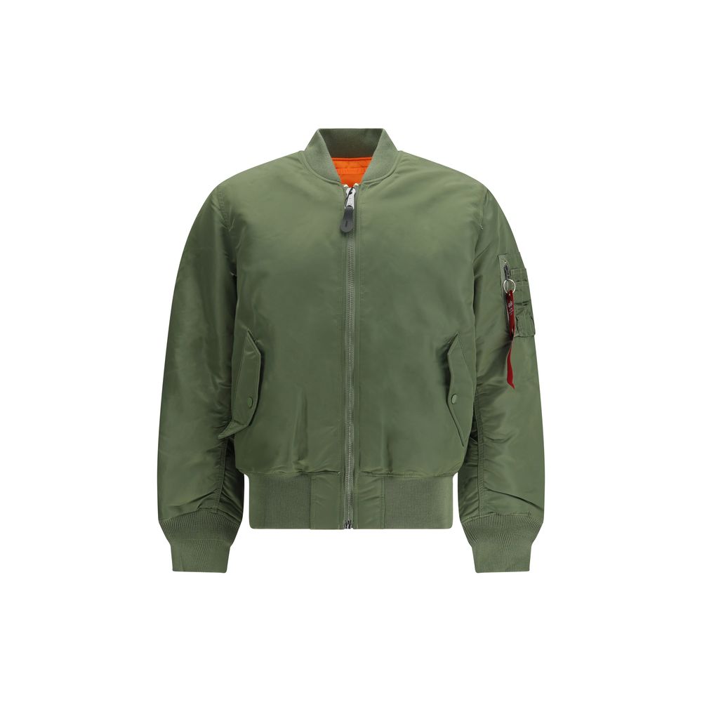 Green Nylon Bomber