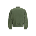 Green Nylon Bomber