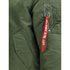 Green Nylon Bomber