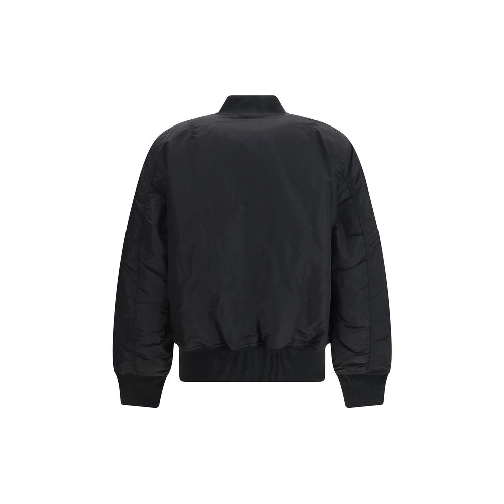 Black Nylon Bomber
