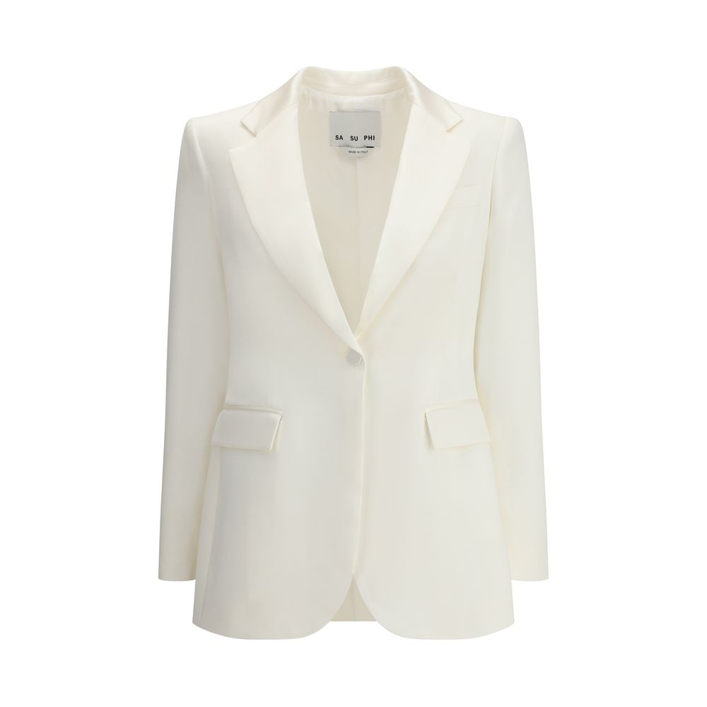 White Silk Blazer