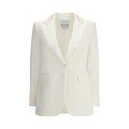 White Silk Blazer