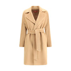 Beige Fleece Wool Coat