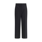 Black Fleece Wool Casual Pants