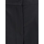 Black Fleece Wool Casual Pants