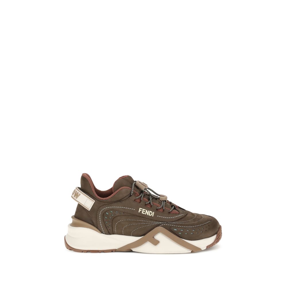Brown Rubber Athletic Sneakers