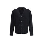 Black Fleece Wool Cardigan