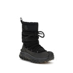Black Polyamide Lace-Up Boots
