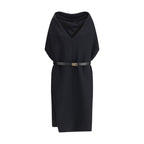 Black Viscose Casual Dress