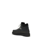 Black Calf Leather Bos Taurus Lace-Up Boots