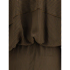 Multicolor Silk Casual Dress