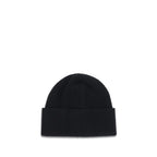 Black Merino Wool Beanie