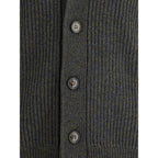 Green Fleece Wool Cardigan
