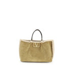 Beige Calf Leather Bos Taurus Shoulder Bag