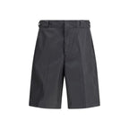 Black Recycled Polyamide Bermuda Shorts