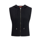 Black Wool Sleveless Jacket