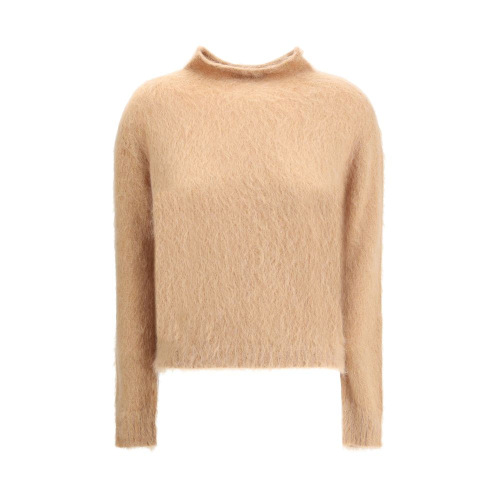 Brown Polyamide Turtleneck