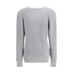 Gray Fleece Wool Cardigan