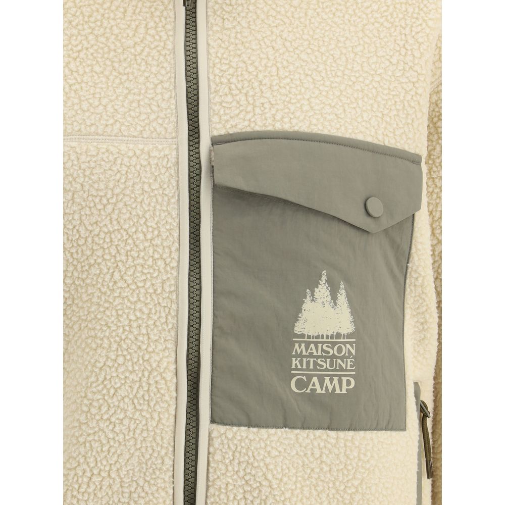 Cream Polyester Shell Jacket