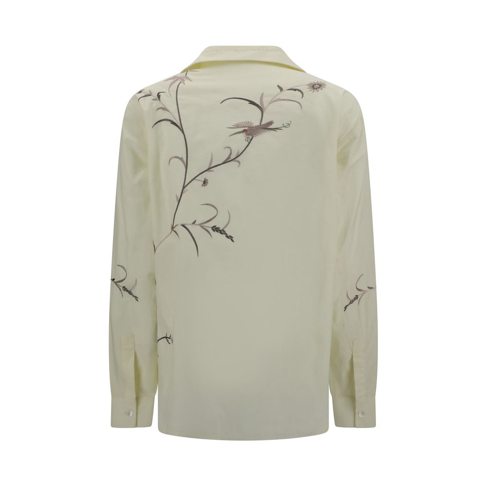 Yellow Cotton Pattern Shirt