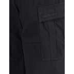Black Cotton Cargo Pants
