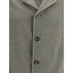 Green Fleece Wool Coat