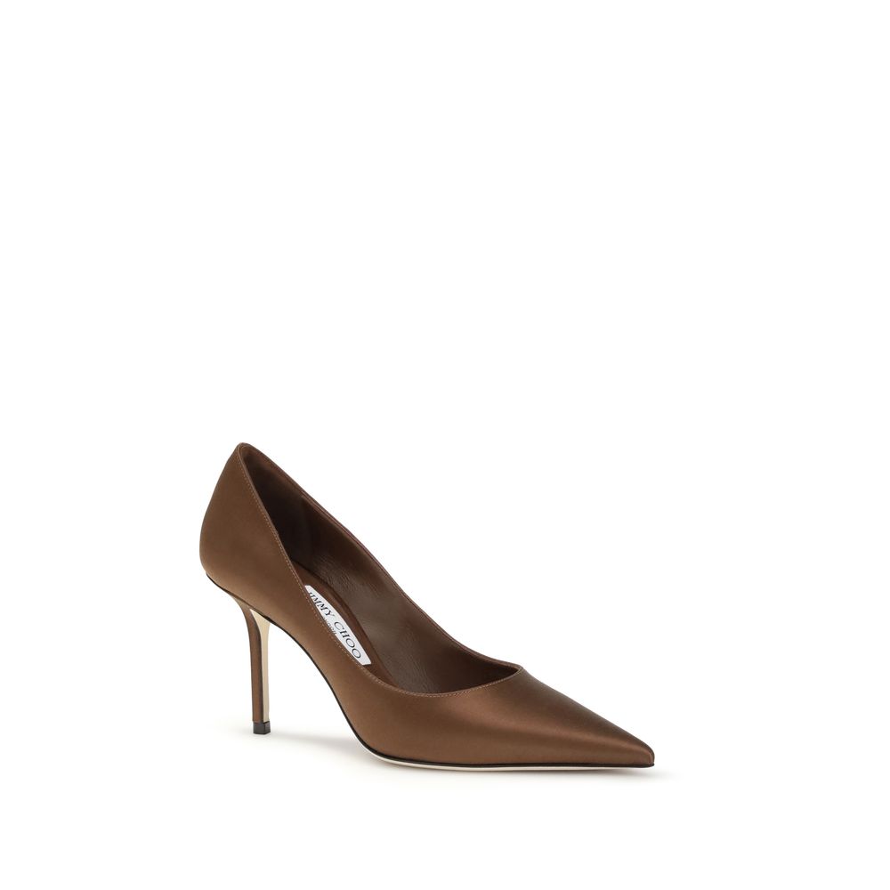 Brown Silk Pumps