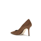 Brown Silk Pumps