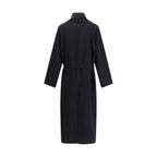 Black Fleece Wool Coat