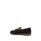 Black Calf Leather Bos Taurus Slip-On Loafers
