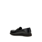 Black Leather Slip-On Loafers