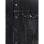 Black Cotton Denim Jacket