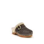 Brown Fur Clogs