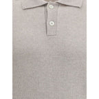 Beige Cashmere Polo Shirt