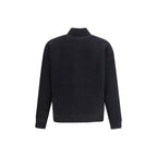 Black Merino Wool Bomber