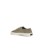Beige Leather Low Top Sneakers