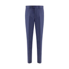 Blue Fleece Wool Pants