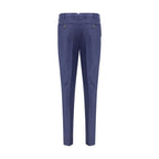 Blue Fleece Wool Pants
