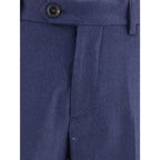 Blue Fleece Wool Pants