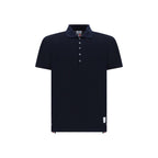 Blue Cotton Polo Shirt