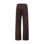 Brown Cotton Straight-Leg Jeans