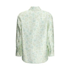 Green Silk Pattern Shirt