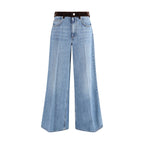 Light Blue Cotton High-Waisted Jean