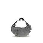 Silver Cotton Shoulder Bag
