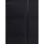 Black Polyester Full-Length Jacket