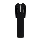 Black Viscose Casual Dress